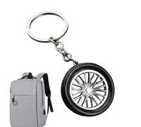 Porte-Clés Pneu de Voiture,Chaîne Clé Pneu Pendentif Charm Sac à Dos | Ornement Léger Collection Passionnés de Voiture pour Sac Voyage École Courses