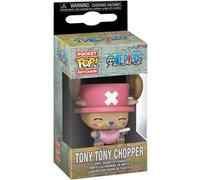 Porte-clés Pocket POP! Funko Tony Tony Chopper - Porte-clés vinyle 10,2 cm avec barbe à papa - Rose/Beige