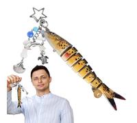 Porte-Clés Poisson Décoratif,Porte-Clés Forme Appât de Pêche pour Pêcheur - Gadgets Collectibles Animaliers, Cadeaux Originaux Pour Anniversaire Fête Des Mères Fête Des Pères Déplacements Quotidiens