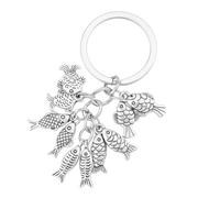 Porte-Clés Poisson - Porte-Cléf Pêche et Charme de Sac pour Femmes avec Multiples Charmes, Cadeaux de Porte-Clé Cool pour Amatrices de Pêche & Papa