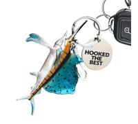 Porte-clés Poisson - Porte-Clés Leurres de Pêche - Cadeau Léger pour Père Anniversaire Noël Saint-Valentin Pêcheur Petit Cadeau