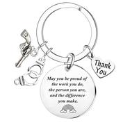 Porte-clés policier, cadeau de reconnaissance pour policier, académie, remise de diplôme, policier, Noël, cadeau de remerciement pour officier de police, argenté, taille unique