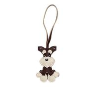 Porte-clés polyvalent pour chien Schnauzer, accessoire de mode pour les amoureux des animaux de compagnie et les personnes élégantes en cuir PU robuste, porte-clés personnalisé