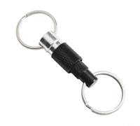 Porte-clés portable avec clé en métal amovible pour anneau rotatif à 360° et double pour boucle d'anneau, porte-clés en alliage d'aluminium à dégagement rapide pour clés, dos nu