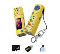 Porte-clés portable avec objectif rotatif pour caméra espion 2K 32 Go de stockage et lecteur de cartes pour Vlog Outdoor et Snapshots Caméra espion