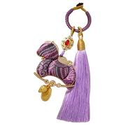 Porte-clés portable avec pompons tissés à la main et breloque de design de l ' année du cheval de augure pour un transport sans effort, décoration suspendue