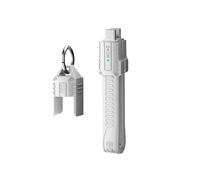 Porte-clés portable PD240W, câble USB-C vers USB-C à charge rapide 80 Gbit/s, 8K, 60 Hz, câble USB4, batterie externe, fil USB-C blanc