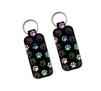 Porte-clés portable pour baume à lèvres - Joli porte-clés en forme de griffe de chat pour femme et fille - Pour baume à lèvres - Pour voyage
