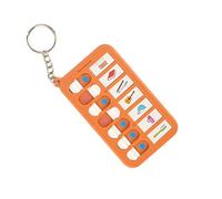 Porte-clés portable pour tableau des tâches quotidiennes - Chaîne de voiture - Tableau de planification quotidienne - Porte-clés pour liste de contrôle - Tableau de rappel pour les personnes âgées