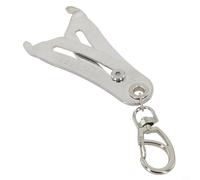 Porte-clés portable pour vérification de la taille des écrous et des boulons, fabriqué en alliage d'aluminium et acier inoxydable, avec bouton coulissant pour une mesure rapide