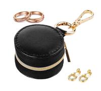 Porte-clés porte-bague - Mini pilulier, pochette de rangement à fermeture éclair, support de bague de voyage, pochette de rangement avec boîte à fermeture éclair pour sac à dos, femmes, filles, sport