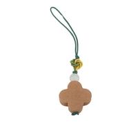 Porte-clés porte-bonheur avec aromathérapie symbolisant la Fortune trèfle à quatre feuilles fait à la main Feng Shui porte-clés pendentif pour clé de voiture