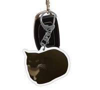 Porte-clés - Porte-clés chat Banana Meow Doll | Jouet clicker porte-clés acrylique 2D avec lanière pour clés de voiture, sacs à dos, sacs à main, et adultes