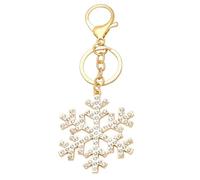 porte-clés Porte-clés flocon de neige d'hiver en strass, porte-clés de voiture, pendentif de sac, accessoires de sac à main for femmes