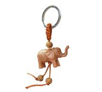 Porte-clés - Porte-clés sur le thème des éléphants - Pendentif sculpté en trois dimensions, décoration suspendue heureuse | Avant, accessoire sac à dos