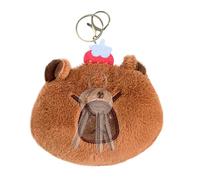 Porte-Clés Porte-Monnaie Capybara - Peluche Douce Durable Légère - Fermeture Pratique Rangement Facile | Mini Sac Animal Mignon pour Pièces Clés Accessoires Quotidien | Porte-Monnaie Peluche Kawaii