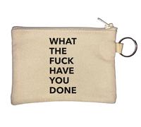 Porte-clés porte-monnaie What The F*ck Have You Done Beige