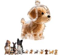 Porte-clés Porte-Poils d'animaux, Bouteille Transparente De Rangement pour Poils De Chien, Porte-clés Collecteur De Poils d'animaux en Forme De Chien/Chat, Accessoire De Sac