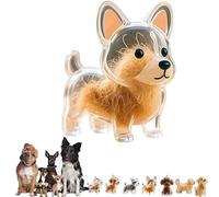 Porte-clés Porte-Poils d'animaux, Bouteille Transparente De Rangement pour Poils De Chien, Porte-clés Collecteur De Poils d'animaux en Forme De Chien/Chat, Accessoire De Sac