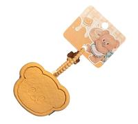 Porte-clés portefeuille en forme d'ours - Portefeuille en silicone en forme d'animal de dessin animé, petit sac à changer, porte-clés accessoires décoratifs pour amis et famille, marron, Refer to