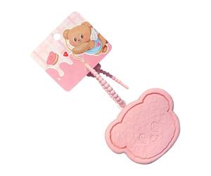Porte-clés portefeuille en forme d'ours - Portefeuille en silicone en forme d'animal de dessin animé, petit sac à changer, porte-clés accessoires décoratifs pour amis et famille, rose, Refer to