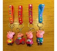 Porte-clés poupée de bébé cochon Peppa Pig créatif viral, porte-clés de voiture de dessin animé mignon, crochet de sac, épingle cadeau. Ajoutez au panier et l'expédition prioritaire sera fournie. Port