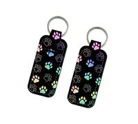 Porte-clés pour baume à lèvres en forme de griffe de chat - Convient pour les lèvres, les chats, les baumes à lèvres - Pour une utilisation en voyage, E