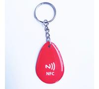 Porte-clés pour cartes d'élection,étiquettes électroniques,NDavid,NTAG216 - Type Red