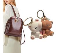 Porte-clés pour couples - Porte-clés pour couples mignons | Porte-clés magnétique d’amour d’ours | Porte-clés animal pendentif dessin animé | Porte-clés de couple de charme de sac | Porte-clés magnéti