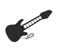 Porte-clés pour guitare, ornements réalistes en silicone, pendentif pour sac à clés, sac à bagages, voyage, fête, bureau, école, Noël, club, homme et femme, blanc/noir, verwijzen naar de