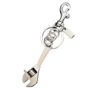 Porte-clés pour hommes, porte-clés pour voiture et sac, outil de combinaison pour l’extérieur, mini-accessoire de poche portable avec fermoir, marteau, clé, pinces et pelle.