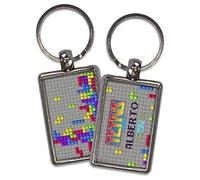 Porte-clés pour la fête des pères. Cadeau original pour les geeks. Porte-clés personnalisé. Image sur les deux côtés. Forme rectangulaire. Différents modèles. Tetris