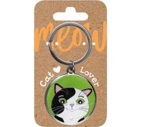 Porte-clés pour les amoureux des chats - chat noir et blanc