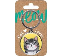 Porte-clés pour les gens qui aiment les chats - chat gris