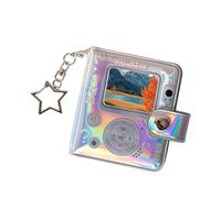 Porte-clés pour livre photo - Petit porte-clés portable de 7,4 cm | Petit album photo rétro double face, pour famille, Nouvel An, grossesse, naissance, voiture, événement, grands-parents, croissance