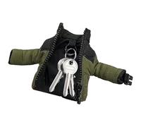 Porte-clés pour manteau en cuir, porte-clés pour doudoune - Ornement de porte-clés de petite veste,Charme drôle de porte-clés de manteau en duvet, doudoune Miniature créative avec fermeture à glissièr