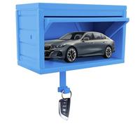 Porte-clés pour mur, porte-clés de garage de voiture avec porte qui s'ouvre, organisateur de serrure, support mural, petit garage de voiture avec porte qui s'ouvre, porte-clés facile à installer pour