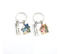 Porte-clés pour nouvelle maison, 2 pièces, cadeau de pendaison de crémaillère pour nouveau propriétaire, cadeaux immobiliers de l'agent pour Client, cadeau de famille (2pcs keychain)