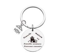 Porte-Clés Pour Nouvelle Maison Cadeau Pour Meilleure Amie Cadeau De Pendaison De Crémaillère Pour Couples Cadeaux De Propriétaire De Nouvelle Maison Pour Femme Homme