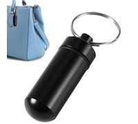 Porte-clés Pour Pilule - Porte-clés Pour Conteneur De Pilules 48 Mm | Porte-médicaments, Boîte À Pilule De Poche En Métal Étanche, Mini Étui À Pilules Portable Avec Porteclés À Dégagement Rapide Po