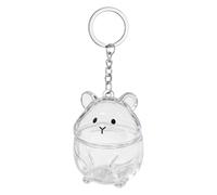 Porte-clés pour poils d'animaux - Pendentif souvenir commémoratif, récipient transparent avec couvercle à breloques, rangement sûr pour poils d'animaux, accessoire de chaîne en acier inoxydable, bijou