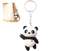 Porte-Clés pour - Porte-Clés Panda Mignon en 3D | Décoratif Dessin Animé Pendentif 3D pour Filles Garçons Cadeau Anniversaire École Maternelle Trousse Scolaire