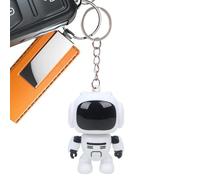 Porte-clés pour sac | Porte-clés robot mobile avec articulations, yeux lumineux - Porte-clés pour sac à dos | Pour homme, sac, portefeuille, cartable, sac à main, décoration, Blanc., Siehe