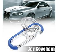 Porte-Clés Pour Télécommande De Voiture Avec Double Anneau Pour Hommes Et Femmes-Bleu
