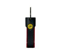 Porte-clés pour voiture Opel, fermeture à anneau, 90 x 20 mm, rouge, logo jaune