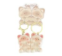 Porte-clés pratique en forme de cœur fendu pour couple - Porte-clés portable pour l'amour durable - Bijoux magnétiques amovibles, C, taille unique