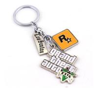 Porte-clés,PS4 GTA 5 jeu porte clés offre spéciale! Grand vol Auto 5 porte clés pour Fans Xbox PC Rockstar clé porte anneau 4.5cm