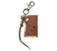 Porte-clés Punk, organisateur d'outils avec porte-clés, avec rivets métalliques, organisateur portable unisexe pour activités, Ligne blanche marron, Consulte la descripción