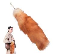 Porte-clés queue d'animal, porte-clés pour queues poilues | Porte-clés souple à fourrure de 15 pouces | Queue d'animal réaliste pour cosplay, charnière de sac, pendentif crochet de sac, peluche douce
