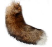Porte-clés queue de renard 40 cm accessoire animal en fausse fourrure hirsute réaliste décoratif pour sac à main sac à dos Style 3